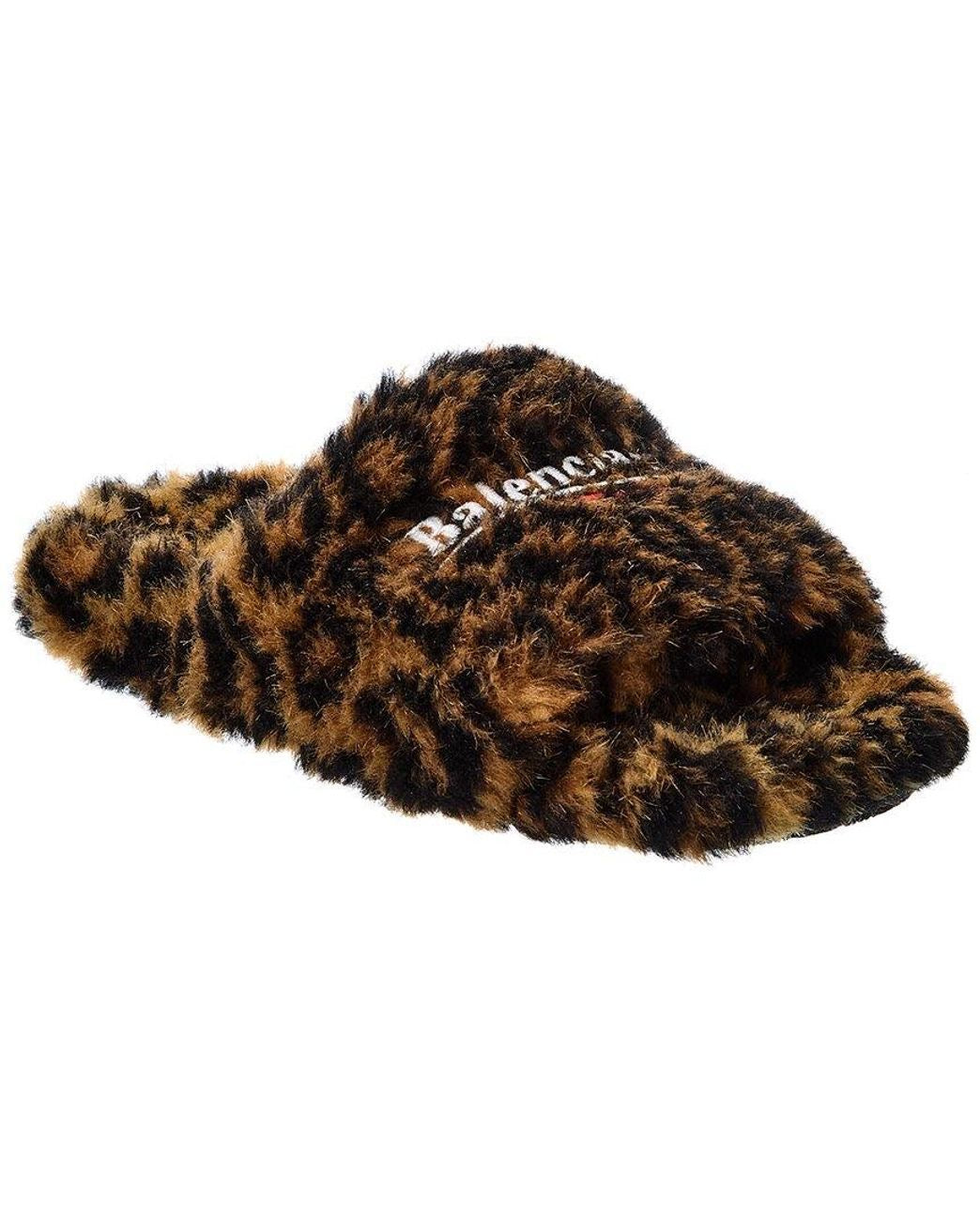 BALENCIAGA LEOPARD FAURY FOX SANDALS