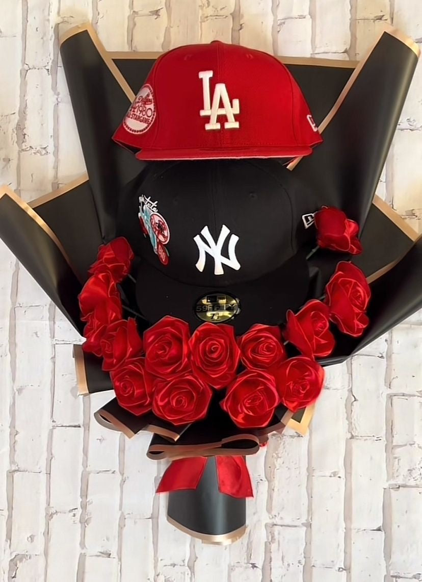 2x FITTED CAP + BOUQUET