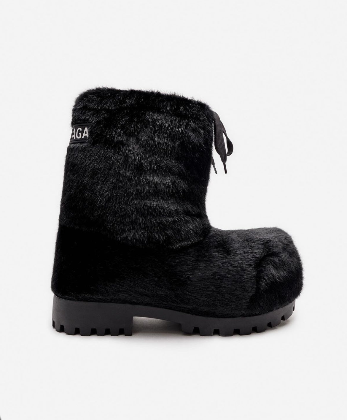 Balenciaga Alaska fur boots- Black