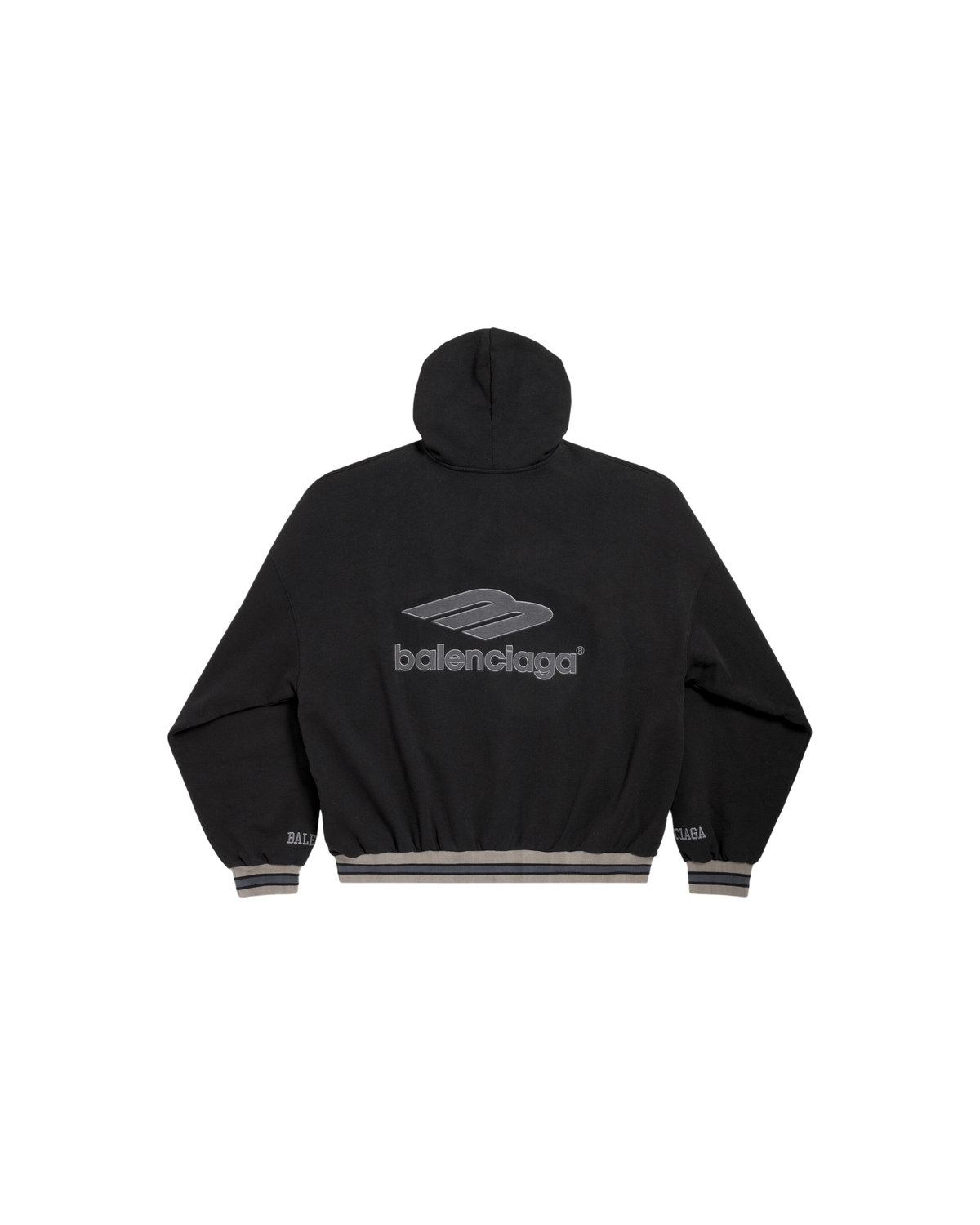 Balenciaga Football Polo Hoodie - "Black/Anthracite"