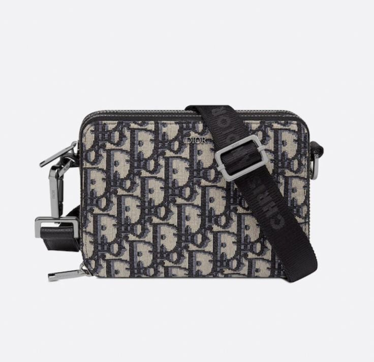 Dior Beige/Black Jacquard Oblique Canvas Safari Messenger Bag