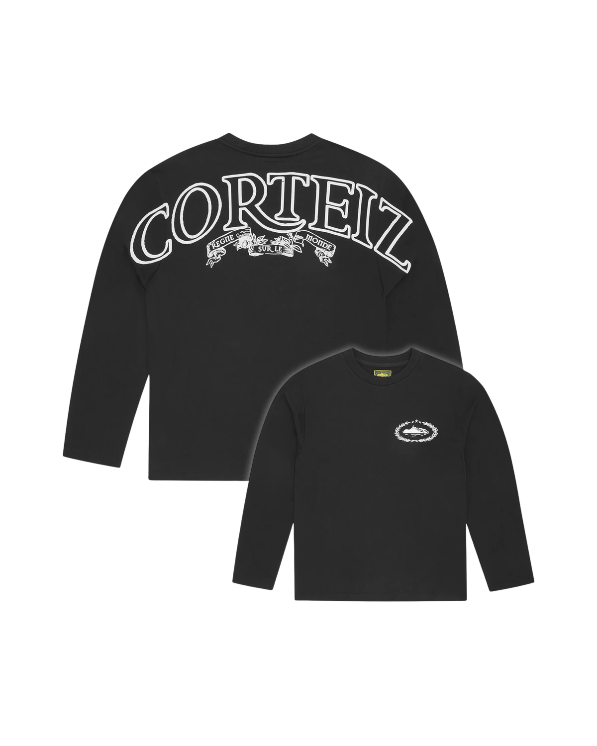 Corteiz Royale Heavyweight Long-Sleeve Tee - "Black/White"