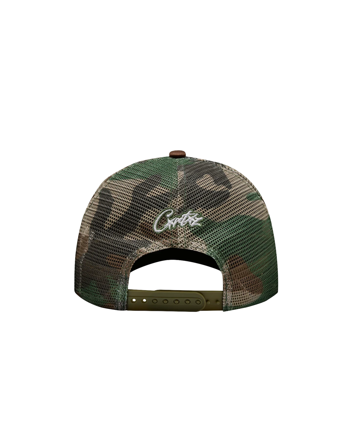 Corteiz Island Puff Print Trucker Hat - "Woodland Camo"
