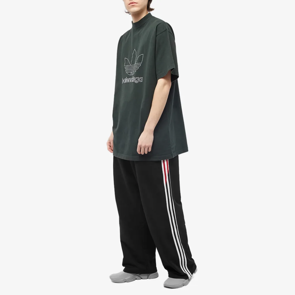 BALENCIAGA X ADIDAS TEE CYPRESS GREEN & WHITE