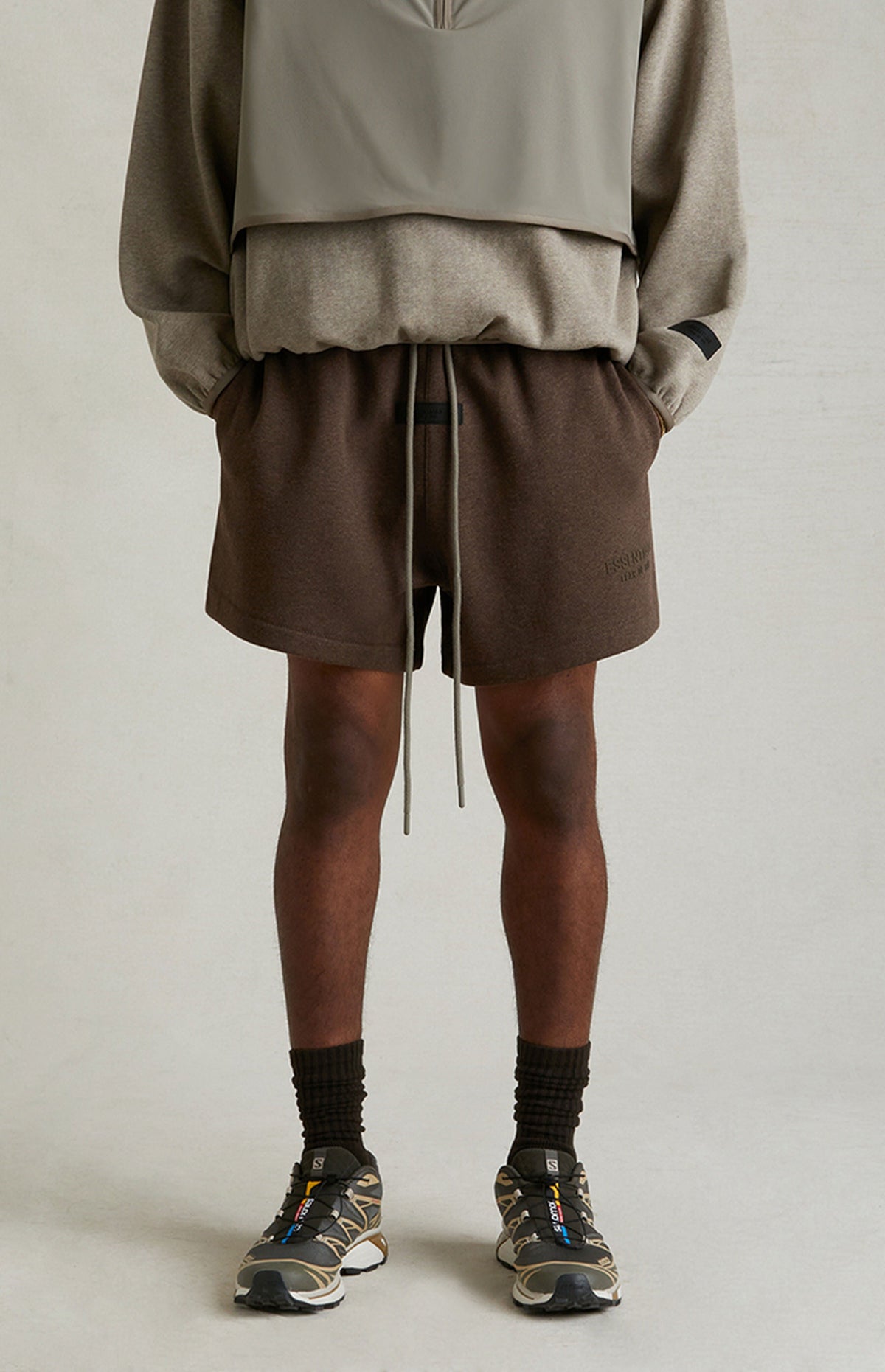 Fear of God Essentials Core Collection Sweatshort - "Heather Wood"