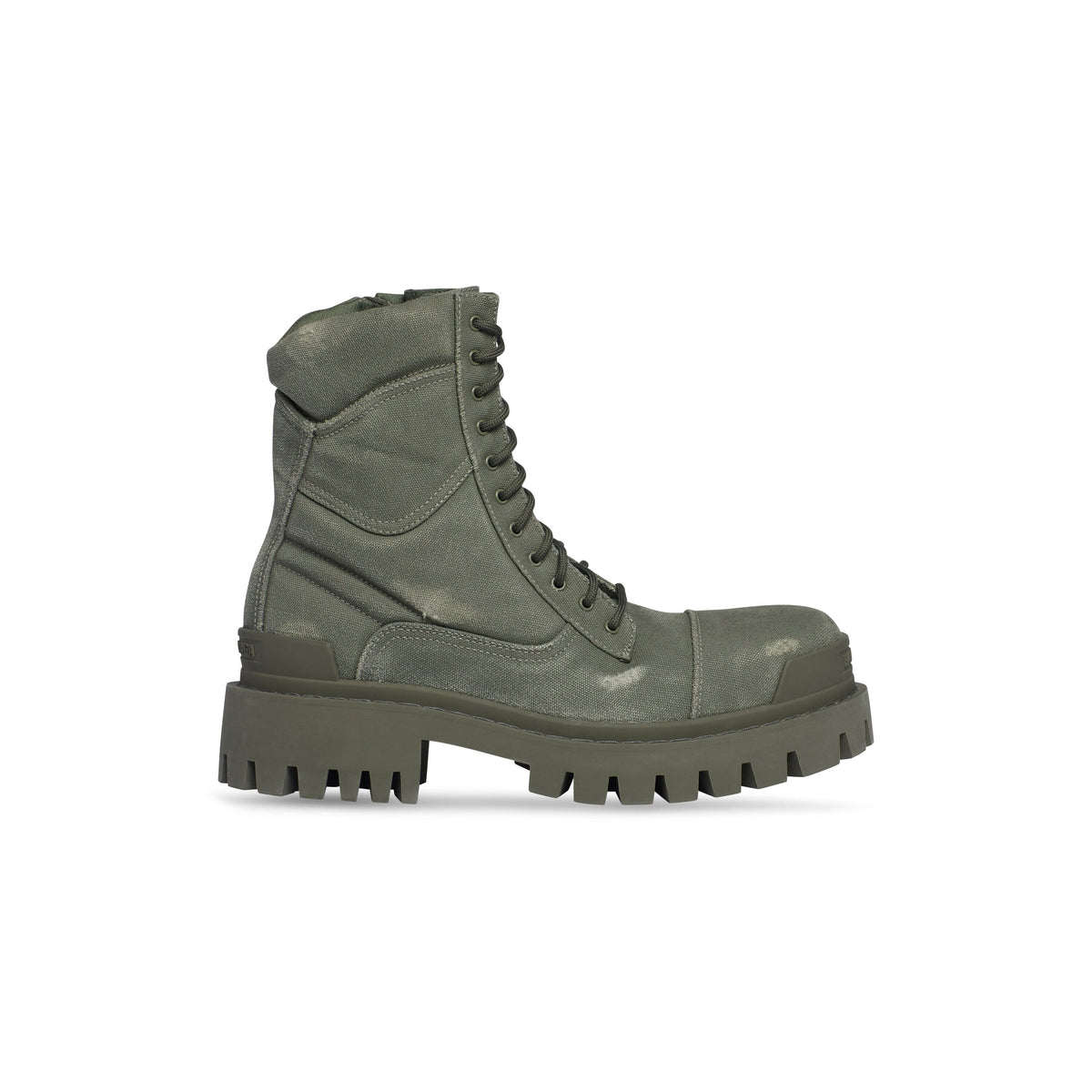 Balenciaga Combat Strike Canvas Lace-up Boots