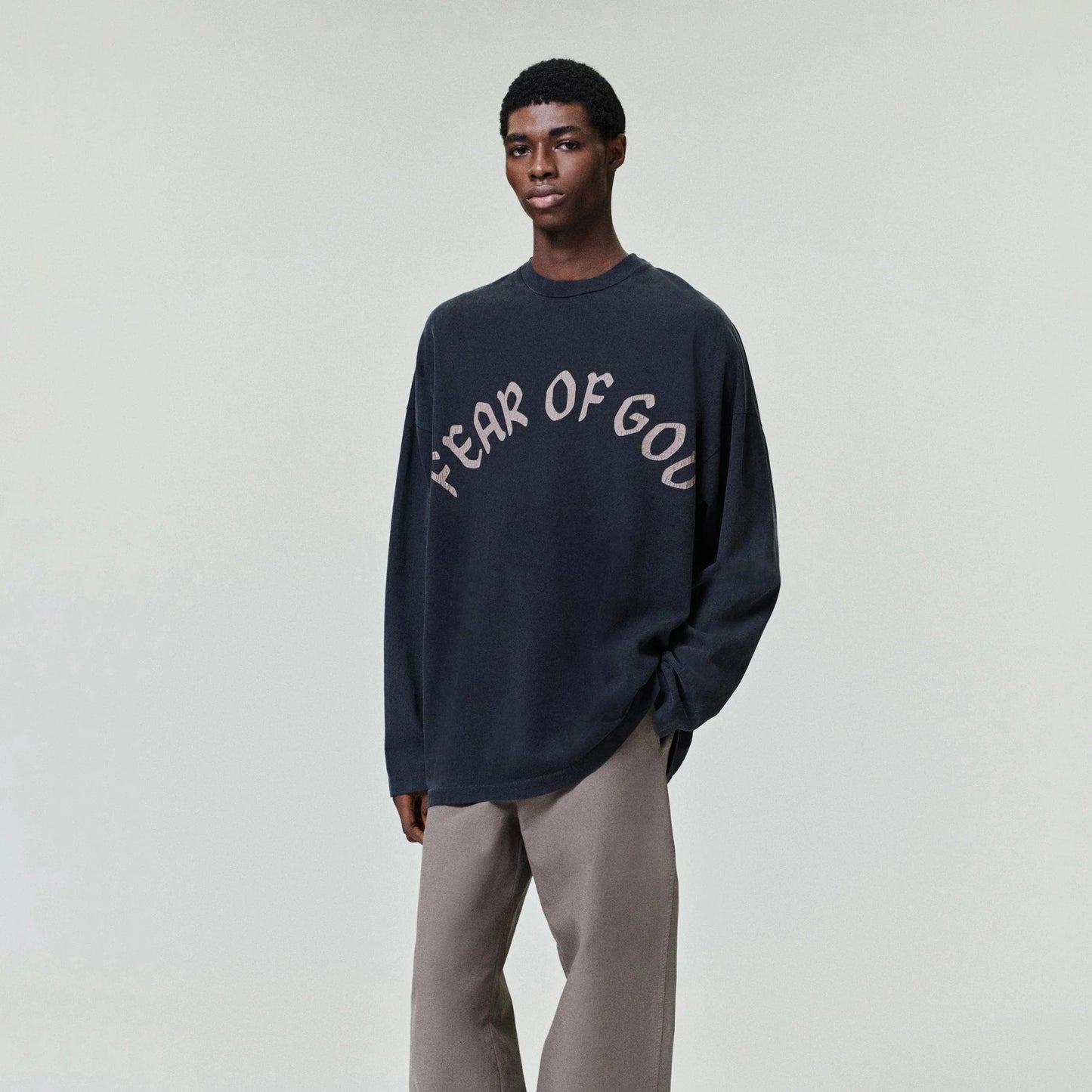 Fear Of God 'F OF G' Long Sleeve Tee - "Black"