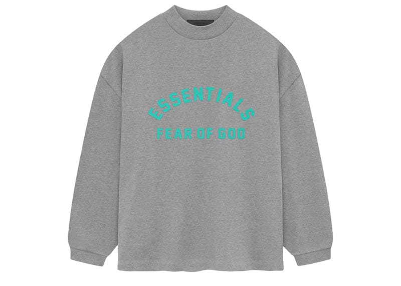 Fear of God Essentials Heavy Longsleeve - "Dark Heather Oatmeal"