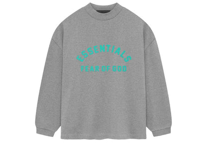 Fear of God Essentials Heavy Longsleeve - "Dark Heather Oatmeal"