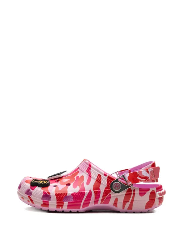 BAPE BLACK *A BATHING APE® x Crocs Classic "Carnation" clogs