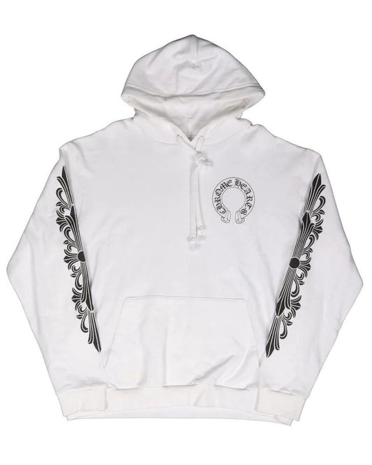 White Horseshoe Chrome Hearts Zip-Up