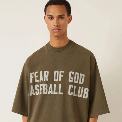 Fear of God  Baseball Club Tee - "Faded Brown"