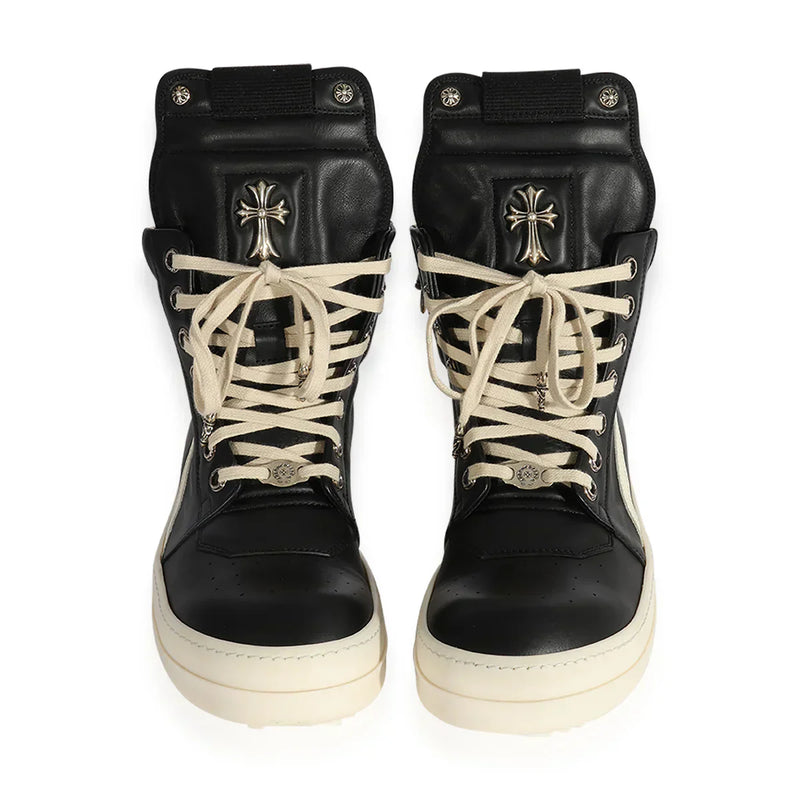 Chrome Hearts x Rick Owens Geobasket High Black