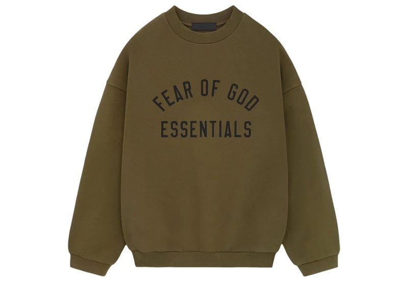 Fear of God Essentials Fleece Crewneck - "Olive"