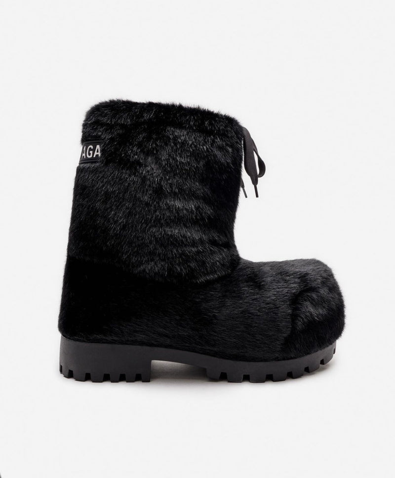 Balenciaga Alaska fur boots- Black