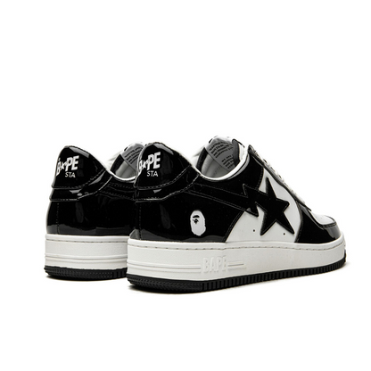 A BATHING APE® BAPE STA LOW BLACK AND WHITE