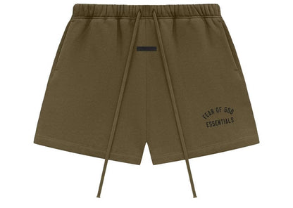 Fear of God Essentials Fleece Soccer Short - "Olive"