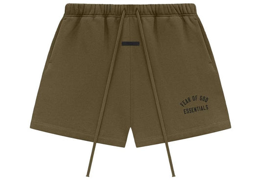 Fear of God Essentials Fleece Soccer Short - "Olive"
