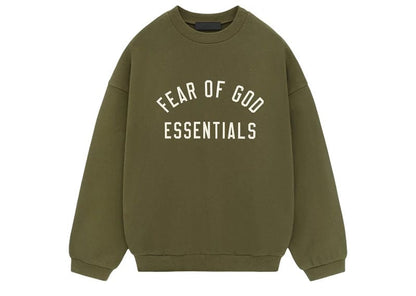 Fear of God Essentials Fleece Crewneck - "Military"