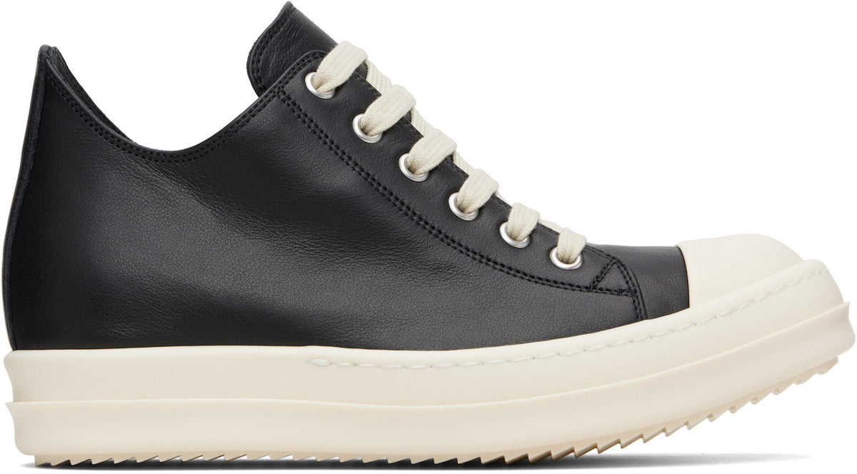 RICK OWENS Black Concordians Low Sneaks Sneakers