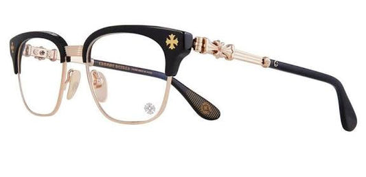 CHROME HEARTS BLACK AND GOLD FRAMES