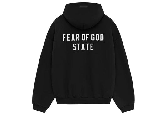 Fear of God Essentials Full zip Hoodie - "Black"