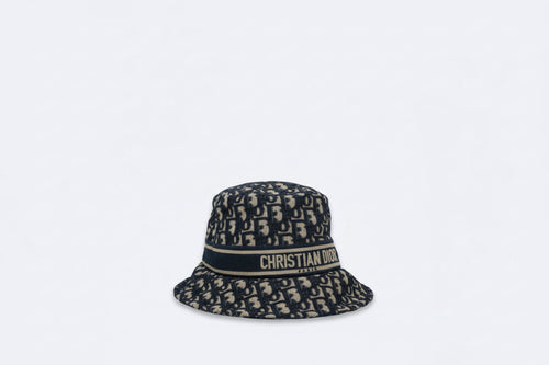 DIOR Oblique Bucket Hat Navy Blue