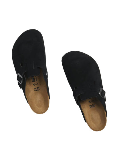 BIRKENSTOCK BOSTON SUEDE BLACK CLOG