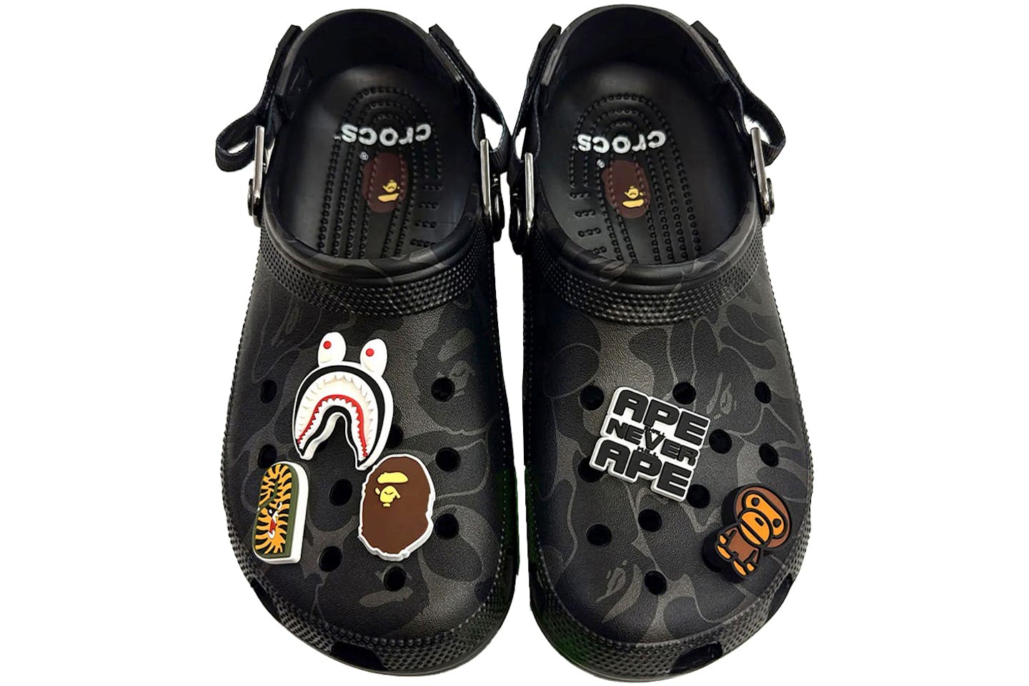 BAPE BLACK *A BATHING APE® x Crocs Classic "Chai" clogs