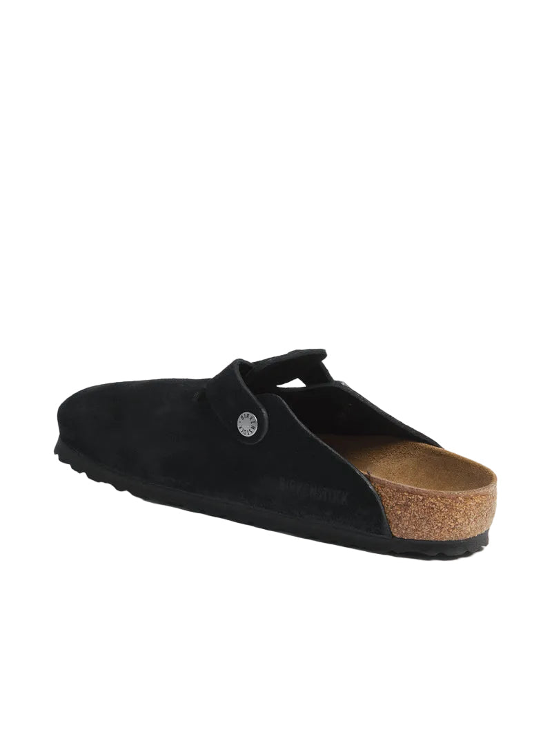 BIRKENSTOCK BOSTON SUEDE BLACK CLOG