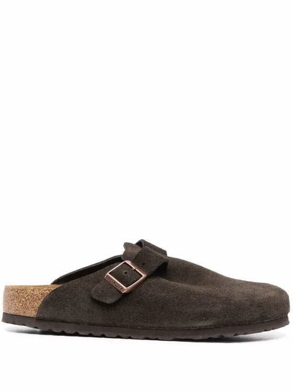 BIRKENSTOCK BOSTON SOFT FOOTBED SUEDE “BROWN”