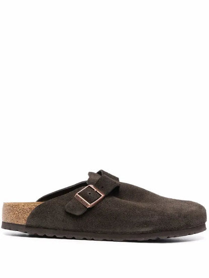 BIRKENSTOCK BOSTON SOFT FOOTBED SUEDE “BROWN”