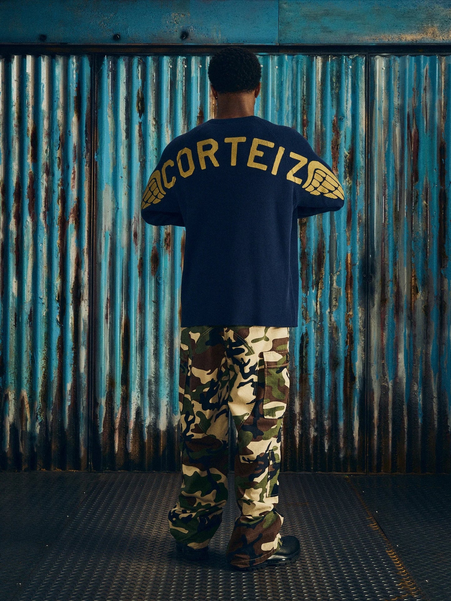 Corteiz Wings Waffle Thermal - "Navy"