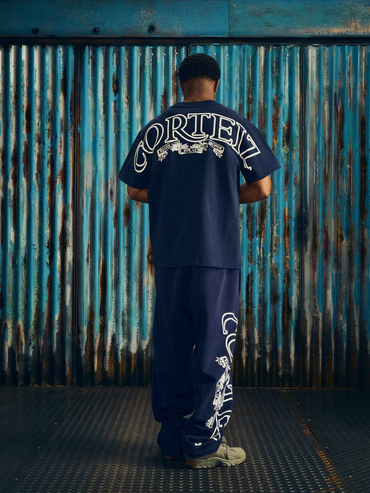 Corteiz Royale Heavyweight Tee -"Navy White"