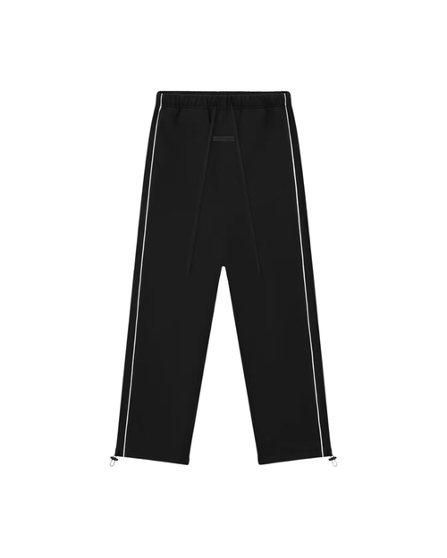 Fear of God Essentials Relaxed Fleece Piping Sweatpant - "Black/White"