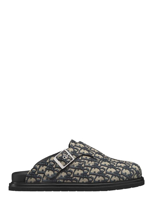 Dior Aqua Mule In Dior Oblique Jacquard Beige and Black