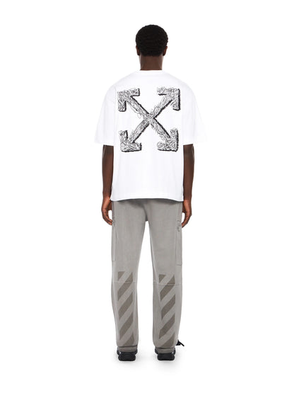 Off-White Scribble Arrow Skate Logo T-Shirt - "White/Black"