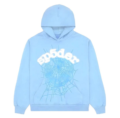Sky Blue Sp5der Web Hoodie