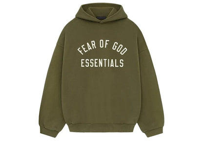 Fear of God Essentials Fleece Hoodie - "Military"