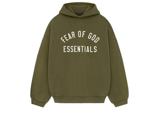 Fear of God Essentials Fleece Hoodie - "Military"