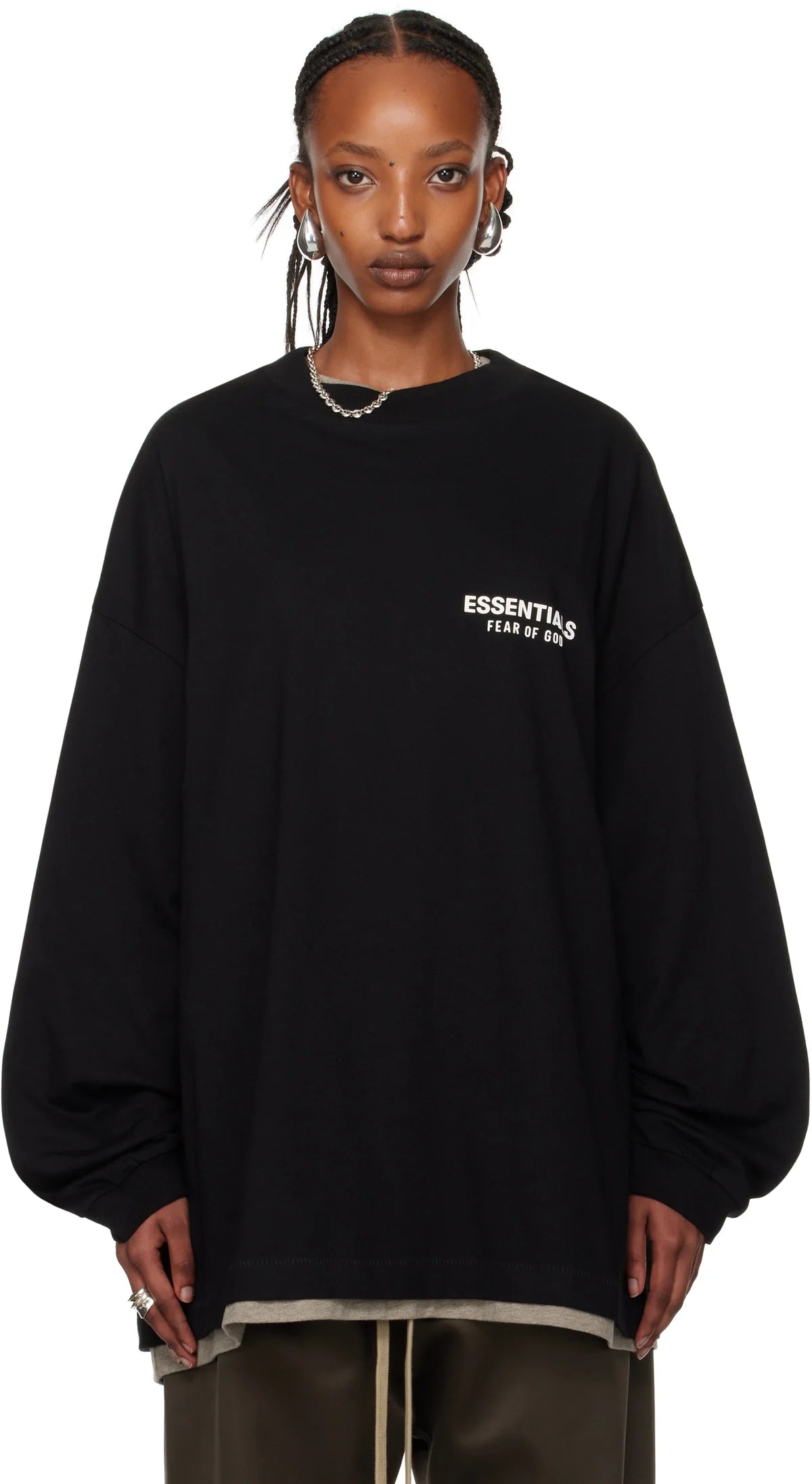 Fear of God Essentials Long Sleeve T-Shirt - "Black"