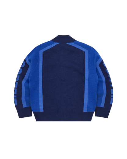Corteiz Precision Knit Zip Up - "Navy"