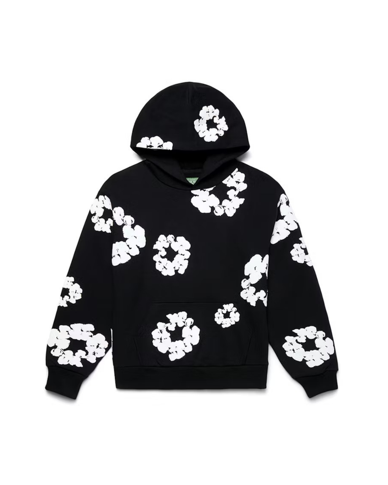 Denim Tears The Cotton Wreath Hoodie - "Black/White"