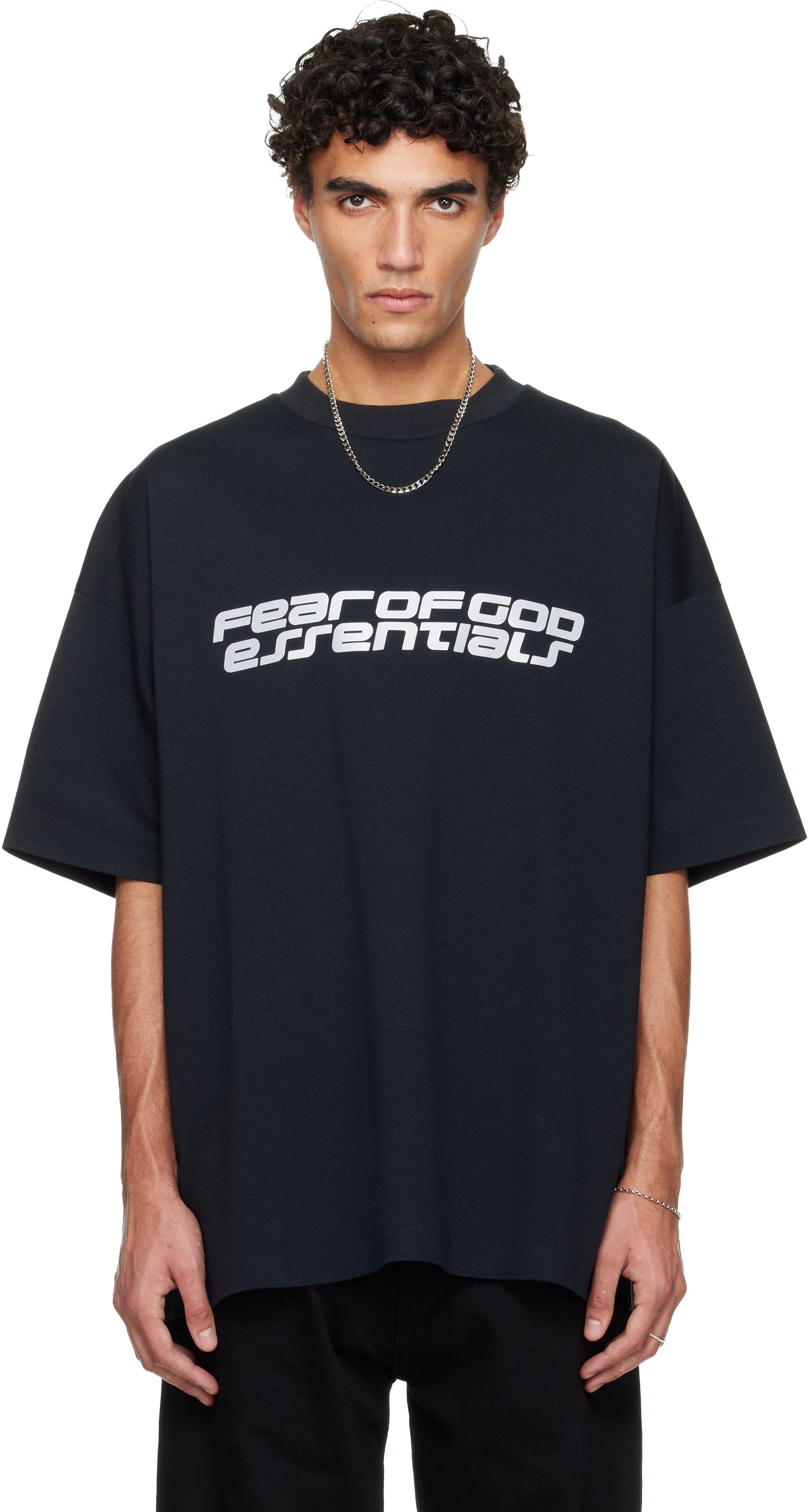 Fear of God Essentials Ponte 90s T-shirt - "Vintage Black"
