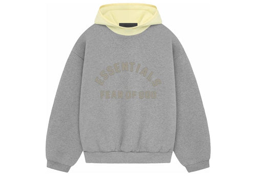 Fear of God Nylon Fleece Hoodie - "Yellow/Dark Heather Oatmeal"