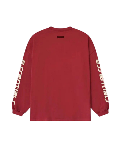 Fear of God Essentials 90's Long Sleeve - "Crimson"