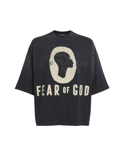 Fear Of God x DSYF Support Liberation Now T-Shirt - "Black"