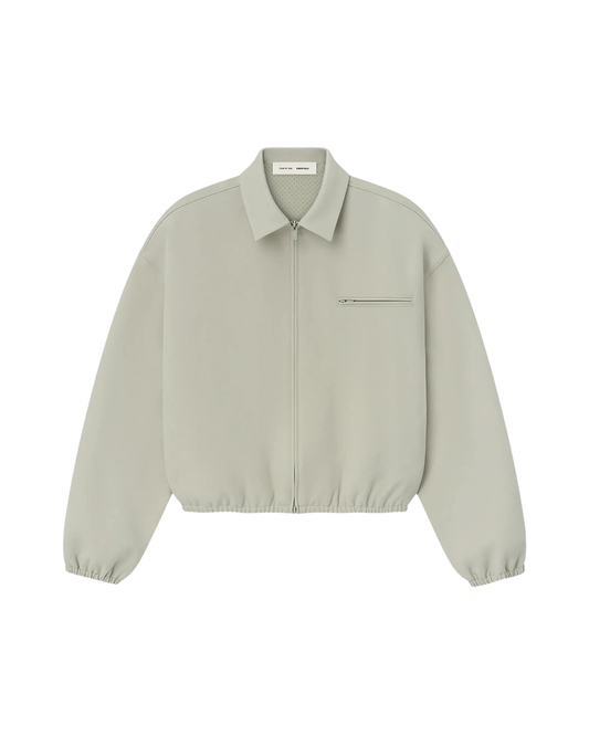 Fear Of God Essentials Zip-Up Canvas Jacket - "Grey"