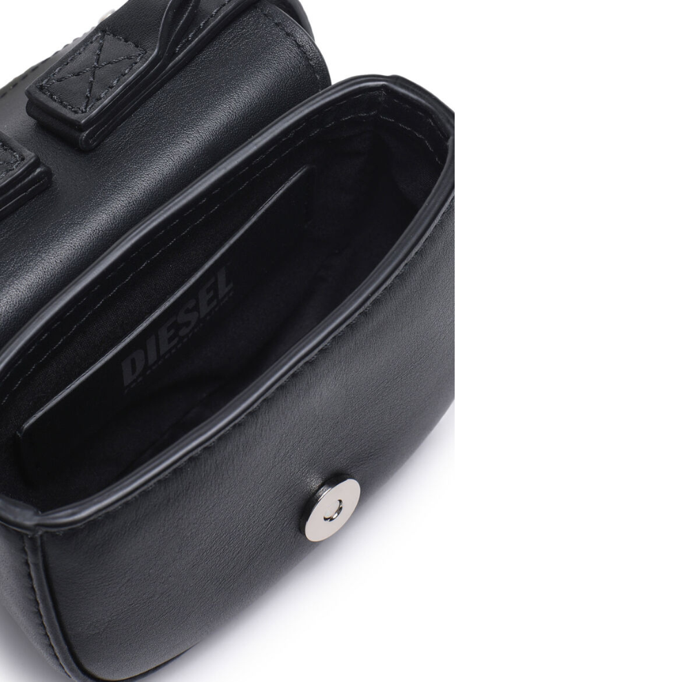 Diesel 1DR XS Mini Bag with D Plaque Black