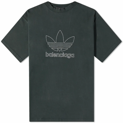 BALENCIAGA X ADIDAS TEE CYPRESS GREEN & WHITE
